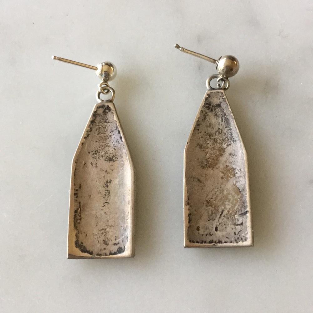 Vintage Hopi Native American Kokopelli Dangle Earrings - Picture 7 of 9